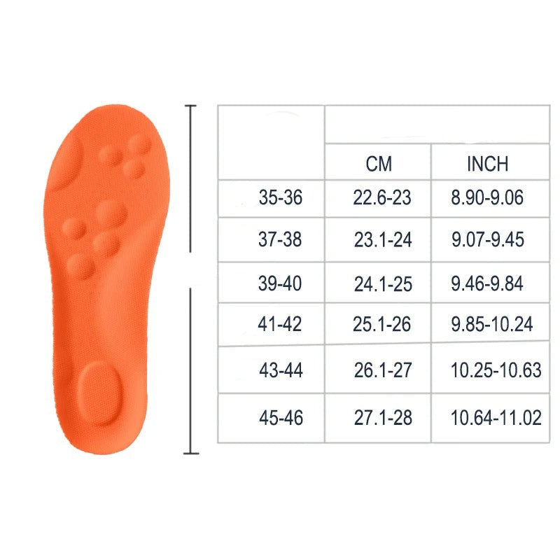 Wellstride™ רפידות 4D בטכנולוגיית ענן מלטקס אורטופדיות